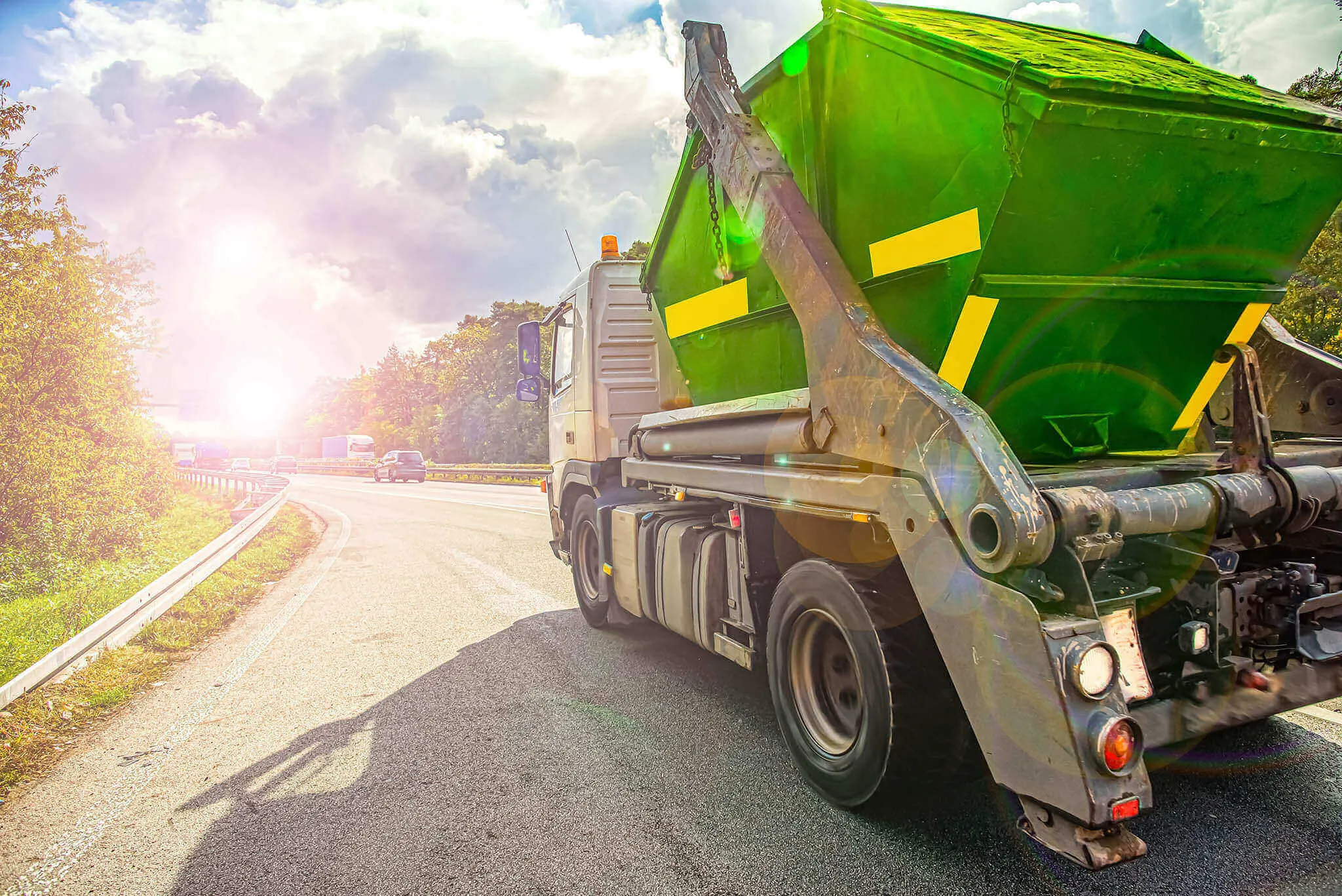 skip container truck